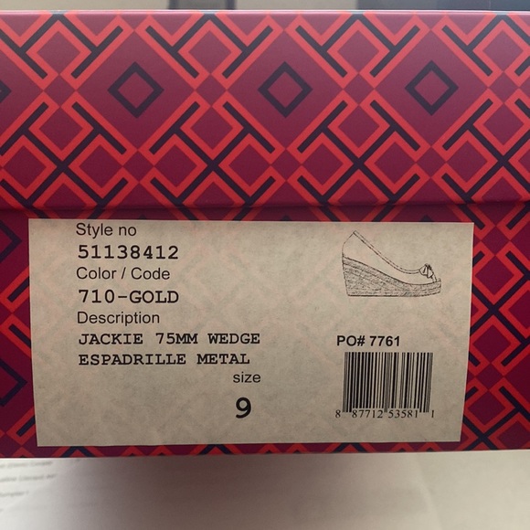 Tory Burch Jackie 75MM Espadrille Wedge size 9 - Picture 5 of 5